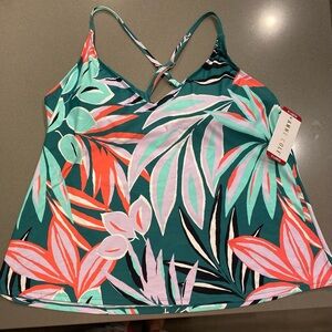 NWT Anne Cole Tankini Top only… Size XL, Super Cute!!